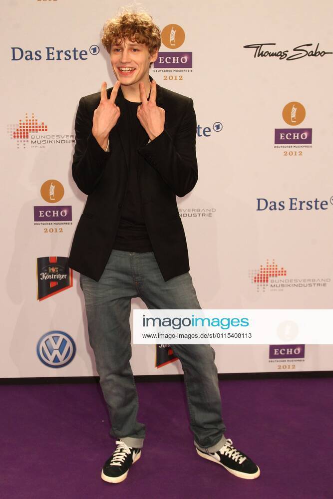 Tim Bendzko at the Echo 2012 the German Music Award on the Red Carpet before the ceremony at the Messe Berlin