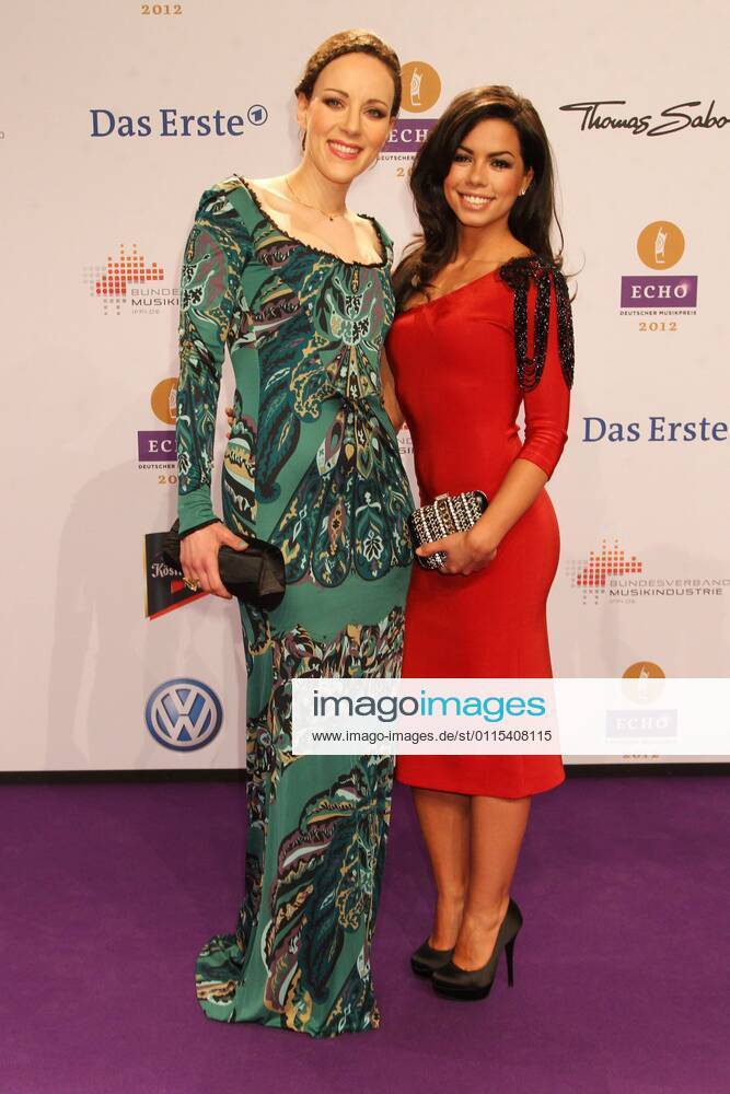 Jasmin Wagner and Fernanda Brandao at the Echo 2012 the German Music Award on the Red Carpet before the ceremony at the Messe Berlin