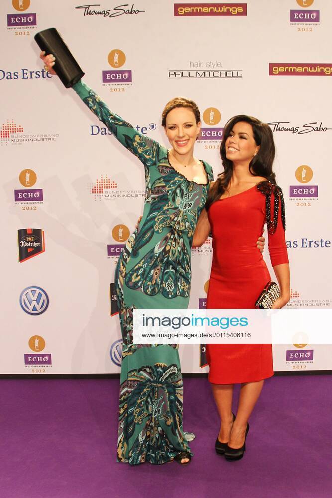 Jasmin Wagner and Fernanda Brandao at the Echo 2012 the German Music Award on the Red Carpet before the ceremony at the Messe Berlin