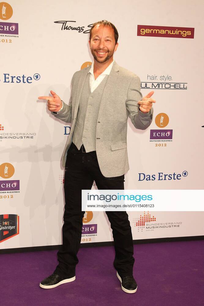 DJ Bobo Peter Rene Baumann at the Echo 2012 the German Music Award on the Red Carpet before the ceremony at the Messe Berlin