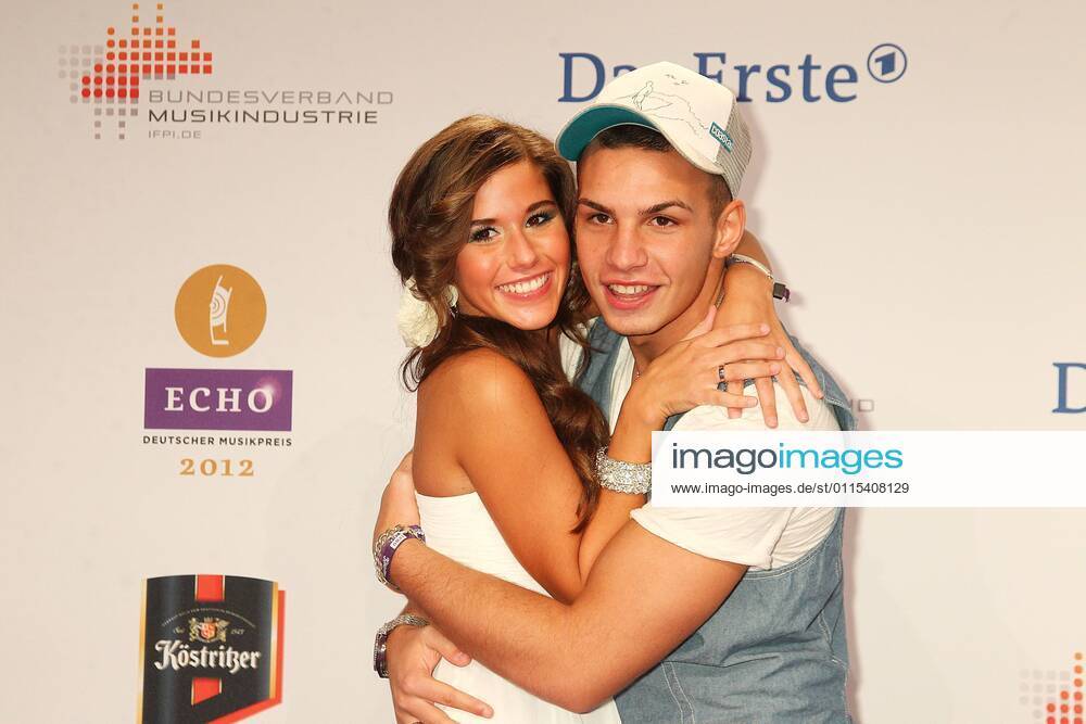 Pietro Lombardi and his girlfriend Sarah at the Echo 2012 the German Music Award on the Red Carpet before the ceremony at the Messe Berlin