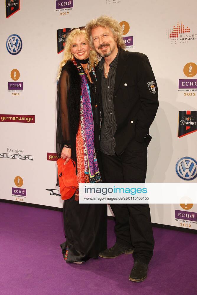 Wolfgang Niedecken and wife Tina at the Echo 2012 the German Music Award on the Red Carpet before the award ceremony at the Messe Berlin