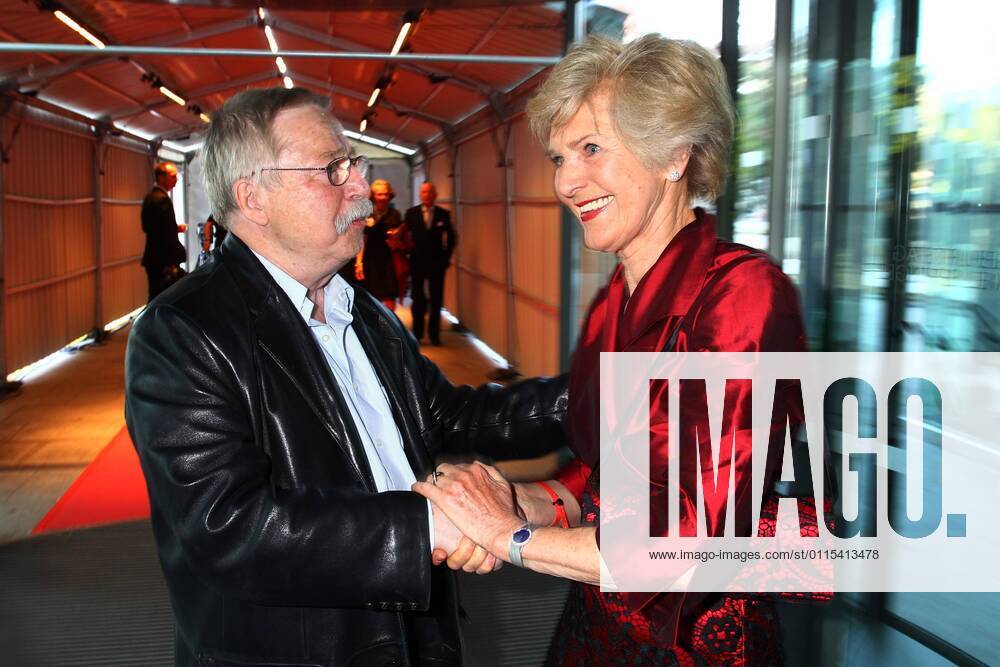 Friede Springer and Wolf Biermann at the celebration of Axel Springers 100th birthday in the Axel Springer Passage in the Springer Haus in Berlin.