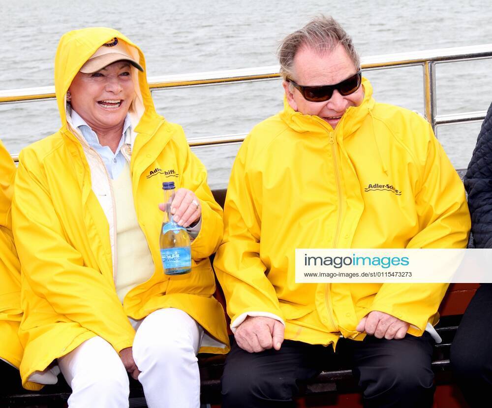 Fritz Wepper and wife Angela on a cutter trip in List , Culinary island tour with celebrities and other guests on the occasion of the Charity Golf Cup 2013 in Budersand Sylt Date 08 06 2013