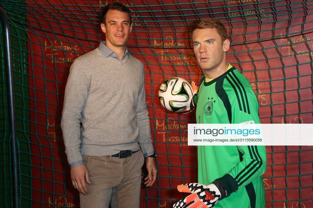 Inauguration of the Manuel Neuer wax figure by Manuel Neuer at Madame Tussauds Berlin