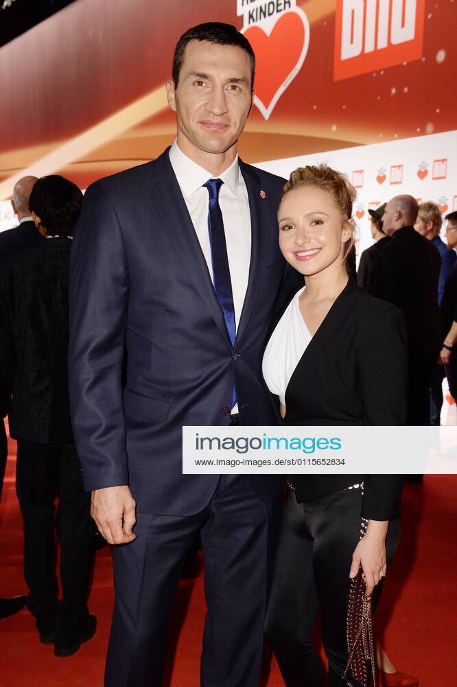 Hayden Panettiere and Wladimir Klitschko at the party of the TV fundraising gala Ein Herz fuer Kinder 2015 at Hangar 7 in the former Tempelhof airport grounds in Berlin