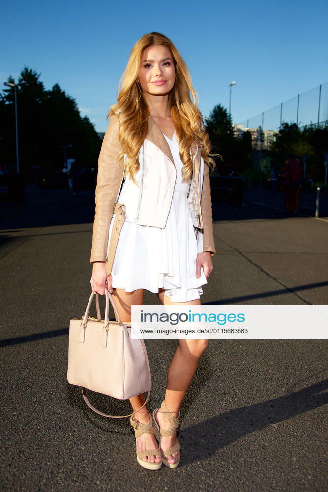 Pamela Reif at Fashion Week Spring Summer 2017 Show GUIDO MARIA KRETSCHMER BERLIN at Mercedes Benz Fashion Week Berlin 2016 with Fashion Spring Summer 2017 Spring Summer 2017 at Erika Hess Eisstadion in Berlin.