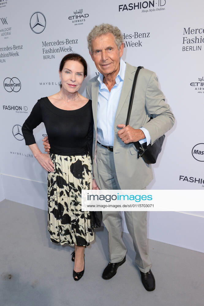 Gudrun Landgrebe and husband Ulrich von Nathusius MINX Show Mercedes Benz Fashion Berlin 2016 with Fashion Spring Summer 2017 Spring Summer 2017 at the Erika Hess Stadium in Berlin