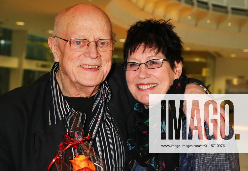 Singer Uschi Bruening with husband Ernst Ludwig Petrowsky at the Paula award ceremony 2016 to ManfredKrug in the IHK building in Berlin , of the Progress Filmverleih in the context of the 66nd Berlin International Film Festival BERLINALE 2014, La Berlinale Le 66e festival international du film de Berlin