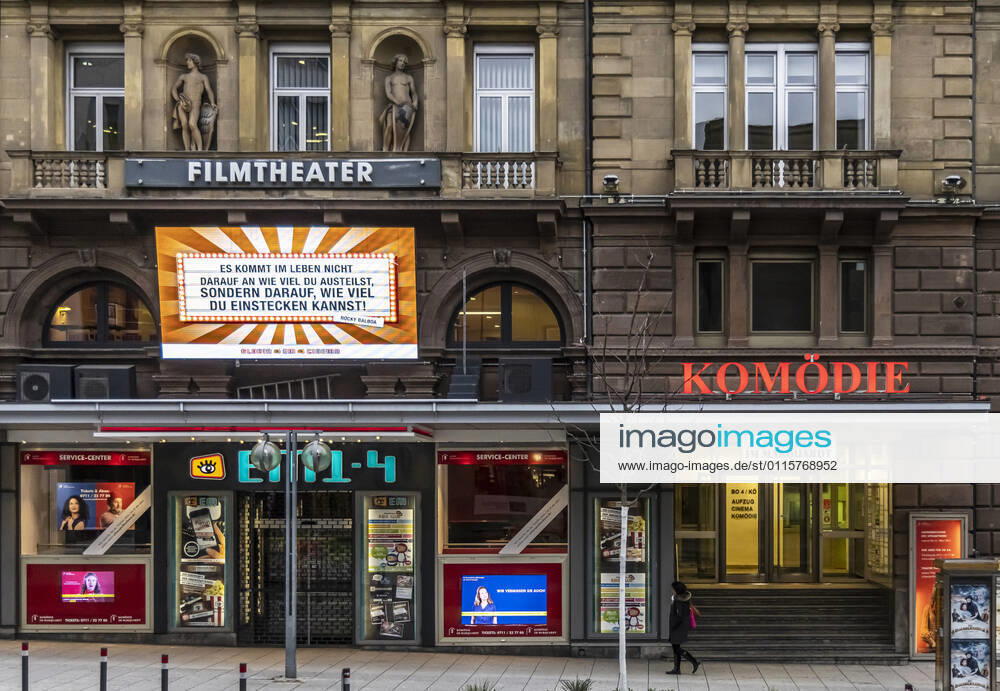 Cultural facilities in times of the Corona pandemic Cinemas, theatres and comedies are closed Innenstadtkino EM in downtown Stuttgart 22 03 2021 DEU, Germany, Baden Württemberg, Stuttgart