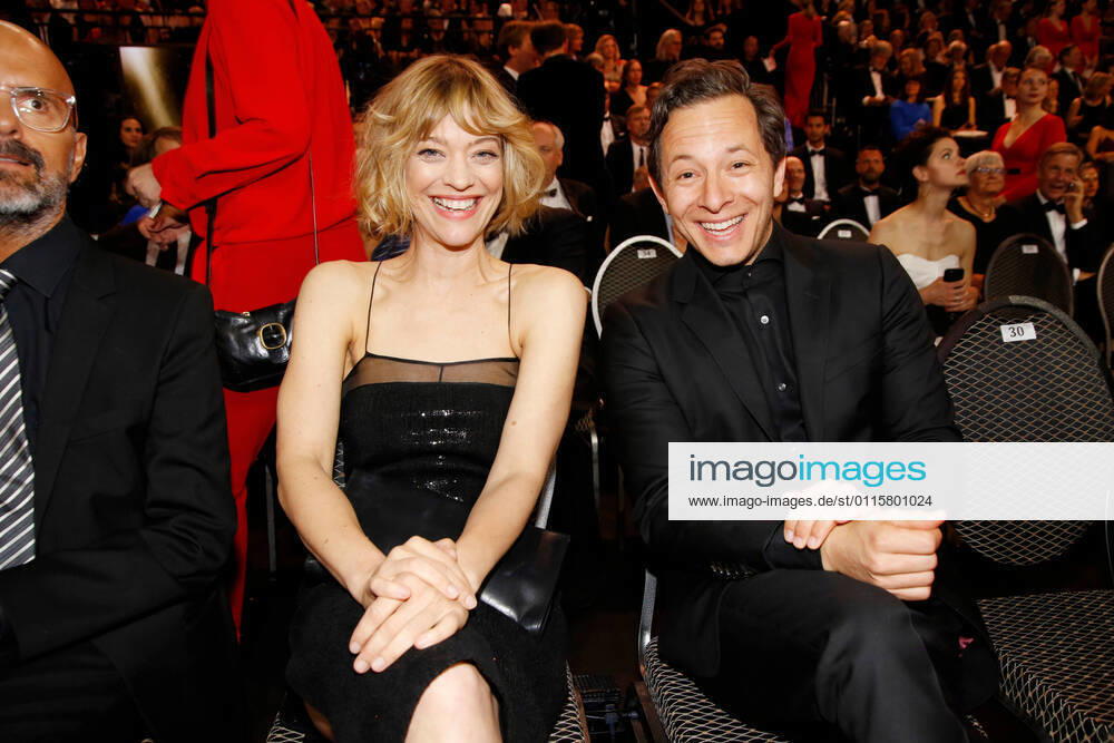 Christoph Maria Herbst and Heike Makatsch with boyfriend Trystan Pütter in the hall at the Lola German Film Awards 2019 at the Palais am Funkturm in Berlin