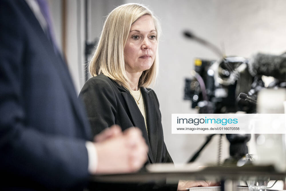 Head of Unit at the Danish Medicines Agency, Tanja Erichsen during a press briefing on the status of an examination of the AstraZeneca vaccine which has been on a 14-day break and it will take place in Eigtveds Warehouse in Copenhagen, Thursday 25 March 2021, Copenhagen Denmark