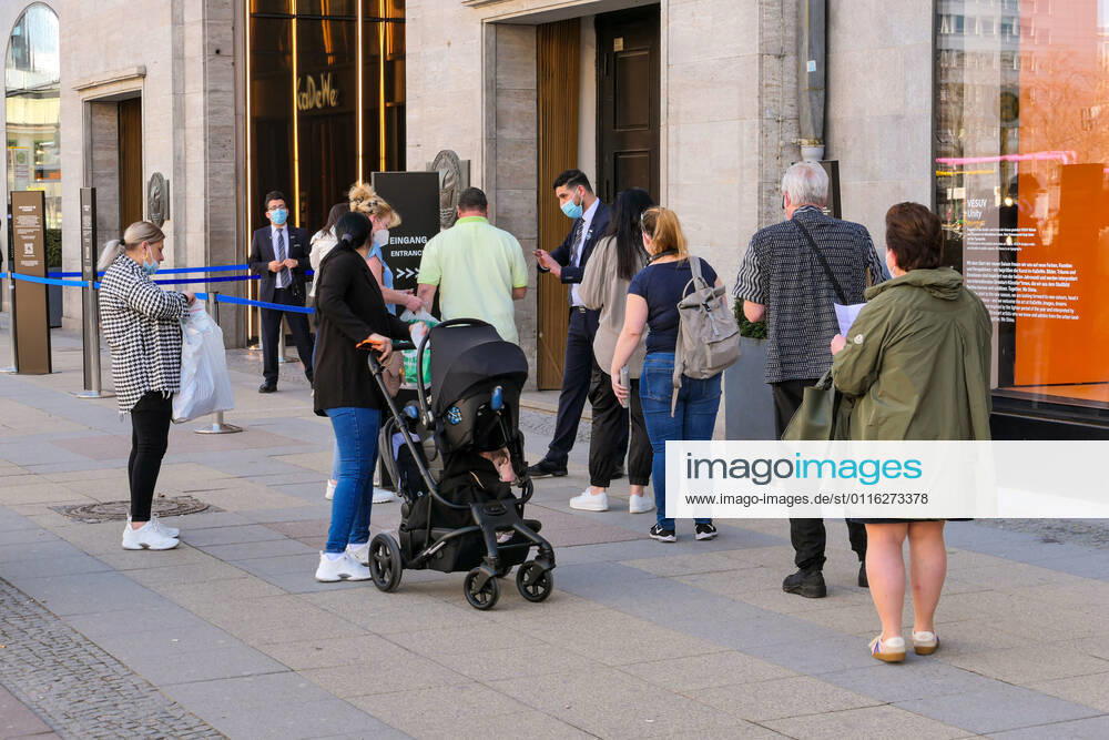 Berlin,Germany,GER,the KaDeWe on Tauentzienstraße As of today, a negative Corona test result and photo ID will be required from customers