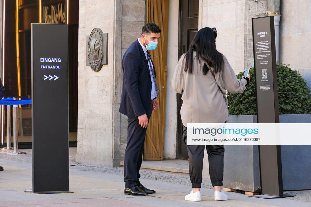 Berlin,Germany,GER,the KaDeWe on Tauentzienstraße As of today, a negative Corona test result and photo ID will be required from customers
