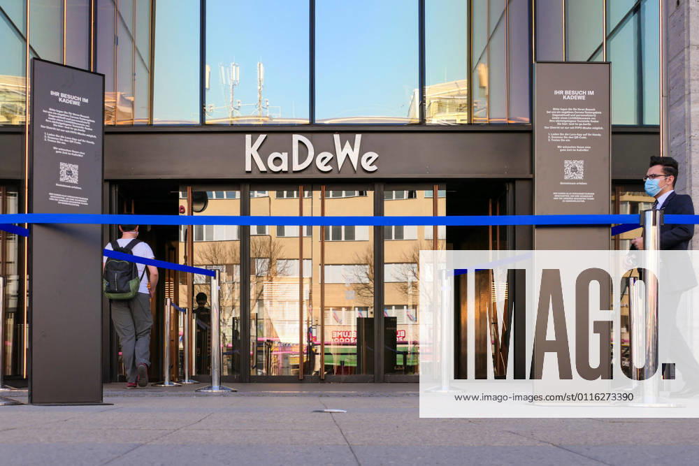 Berlin,Germany,GER,the KaDeWe on Tauentzienstraße As of today, a negative Corona test result and photo ID will be required from customers