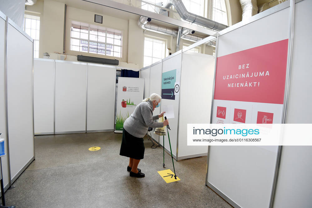 (210403) -- RIGA, April 3, 2021 -- A woman is seen at a mass immunization center in Riga, Latvia, on April 3, 2021. Latvia on Saturday opened mass immunization centers in eight cities and towns in a bid to ramp up vaccinations against COVID-19, health authorities informed. (Photo by Xinhua) LATVIA-RIGA-COVID-19-MASS IMMUNIZATION CENTER-OPENING EdijsxPalens