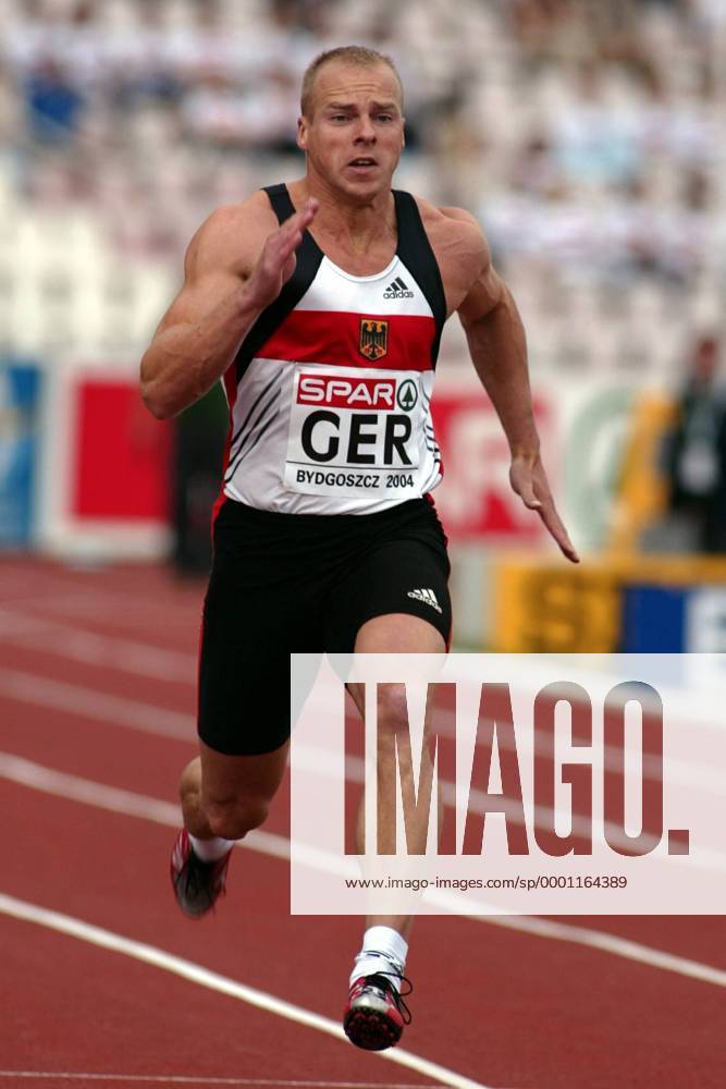 Ronny Ostwald (Deutschland) Leichtathletik EC 3 Herren SPAR Europapokal 2004, Europacup, Meeting, Leichtathletikmeeting, Sportfest, Vdig Einzelbild Bydgoszcz Dynamik