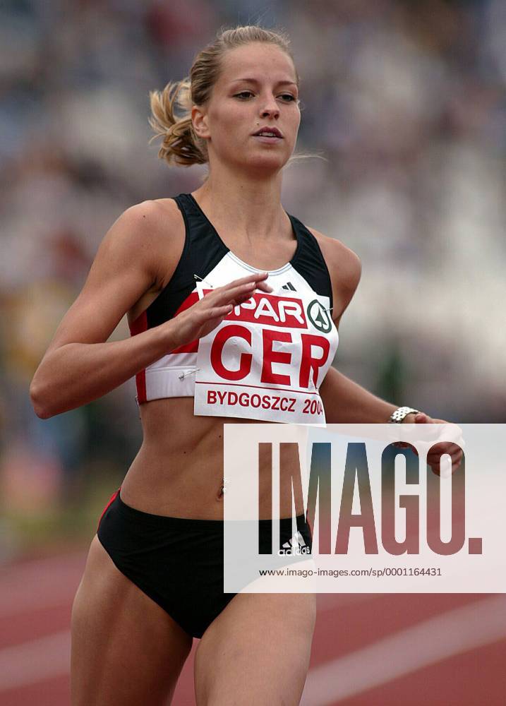 Sina Schielke (Deutschland) Leichtathletik EC 3 Damen SPAR Europapokal 2004, Europacup, Meeting, Leichtathletikmeeting, Sportfest, Vdig Einzelbild Bydgoszcz