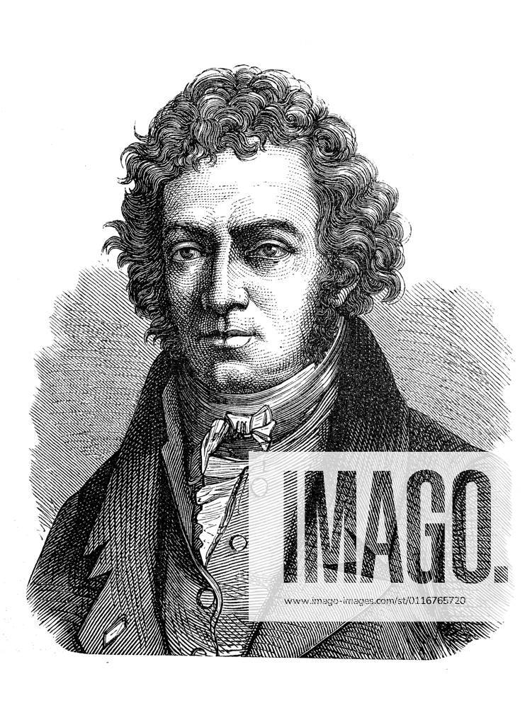 - June 10, 1836, was a French physicist and mathematician Andre-Marie Ampere, 20. Januar 1775 - 10. Juni 1836, war ein französischer Physiker und Mathematiker, Historisch, historical, digital improved reproduction of an original from the 19th century digitale Reproduktion einer Originalvorlage aus dem 19. Jahrhundert, Originaldatum nicht bekannt 4962666