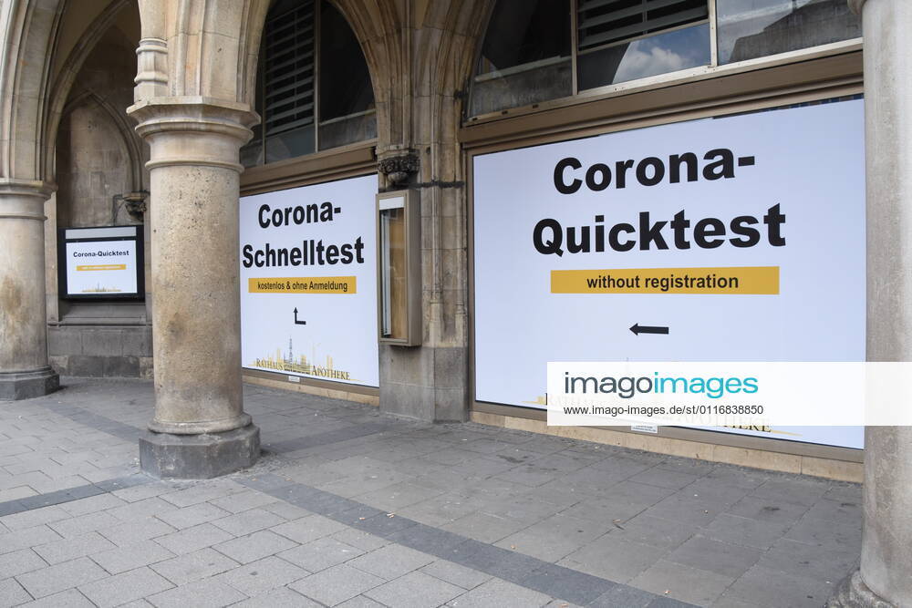 Free Corona test station at the city hall Munich 16 04 21 Marienplatz Munich