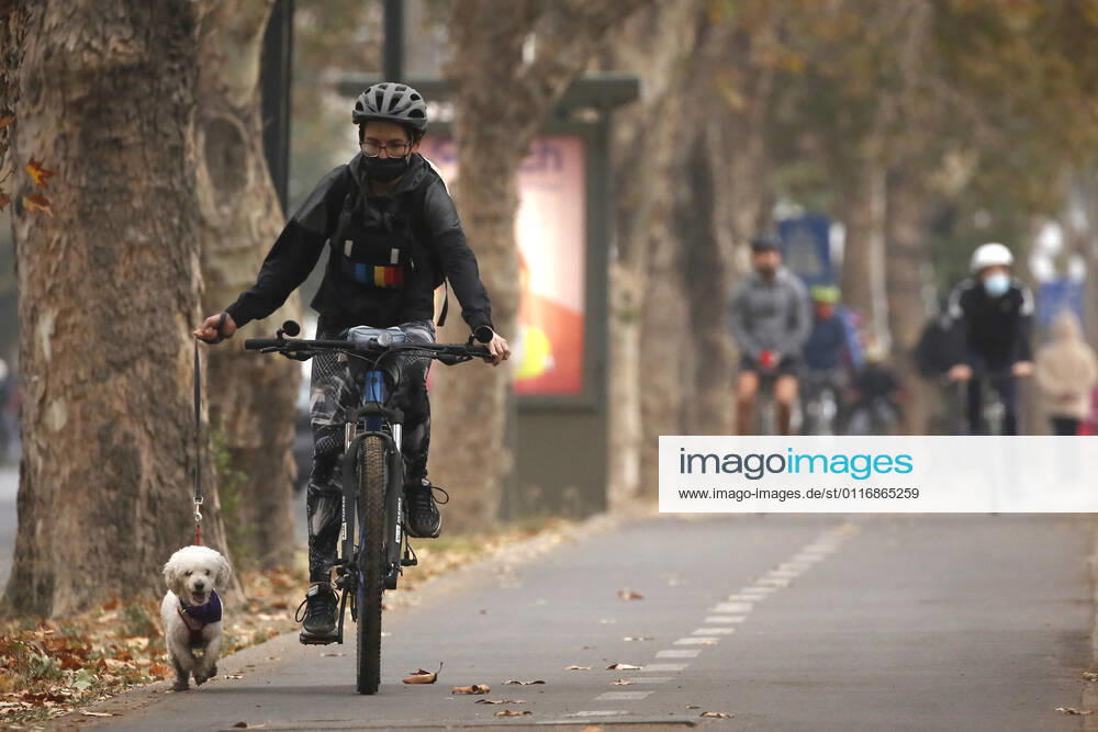 Large influx of cyclists in a new day of sports strip during the quarantine by coronavirus pandemic Jonnathan Oyarzun Aton Chile, Santiago Chile Aton Chile Aton 502919