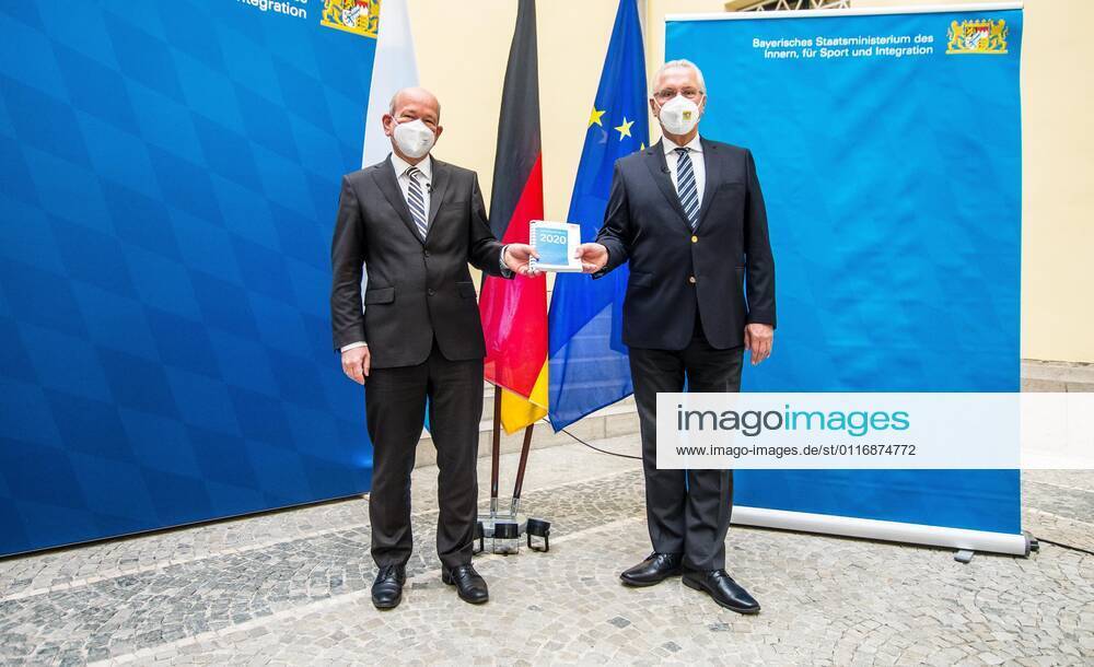 The Bavarian Verfassungsschutz (Secret Service, Office for the Protection of the Constitution) released the 2020 report detailing threats to the state of Bavaria and the country. Over the past year, conspiracy theorists, new age and wellness extremists, right-extremists, and various enemies of democracy have taken a leading role against the German state and society, with imagery such as the August 2020 storming of the Reichstag and May 2020 3,000 Corona rebels demonstrating at Marienplatz in Munch associated with it. Numerous participants in that storming come from the Bavarian scene and are radicalizing at increasing rates. Munich Germany - ZUMAb160 20210419_zbp_b160_045
