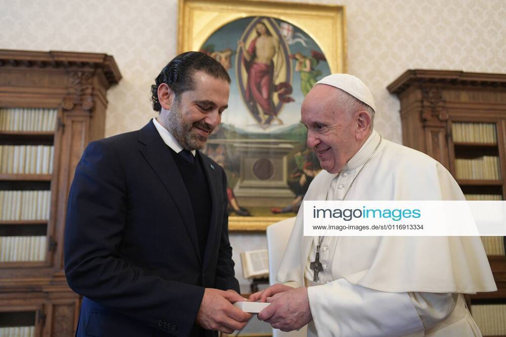 April 22,2021 : Pope Francis receives in audience Mr. Saad Hariri, Prime Minister-designate of Lebanon at the Vatican