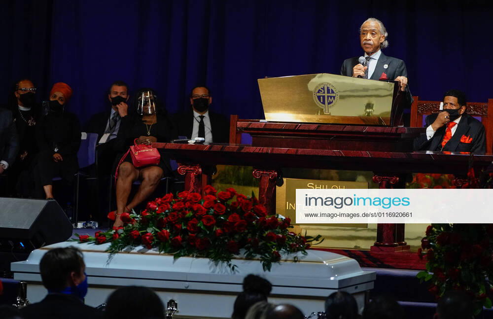The Reverend Al Sharpton delivers remarks during the funeral for 20 year old Daunte Wright who was shot and killed by police officer Kimberly Ann Potter during a traffic stop and attempted arrest in Brooklyn Center, Minnesota on Thursday, April 22, 2021. JEM20210422016 JEMALxCOUNTESS