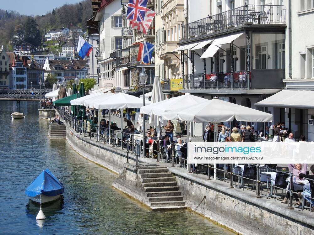 Photo Manuel Geisser 23 04 2021 Corona Pandemic Picture Restaurants with outdoor area can serve guests again City of Lucerne