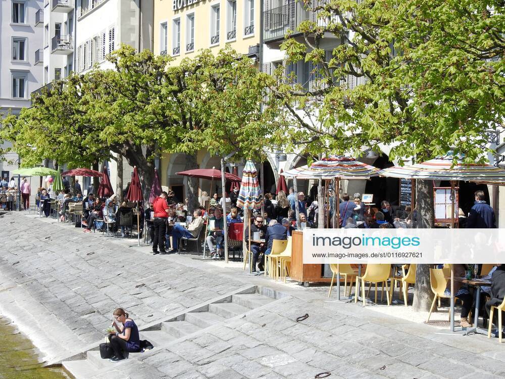 Photo Manuel Geisser 23 04 2021 Corona Pandemic Picture Restaurants with outdoor area can serve guests again City of Lucerne