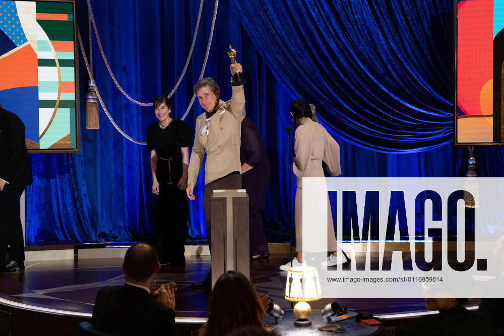 Peter Spears accepts the Oscars for Best Picture during the live ABC Telecast of The 93rd Oscars at Union Station in Los Angeles, CA on Sunday, April 25, 2021. Los Angeles CA USA