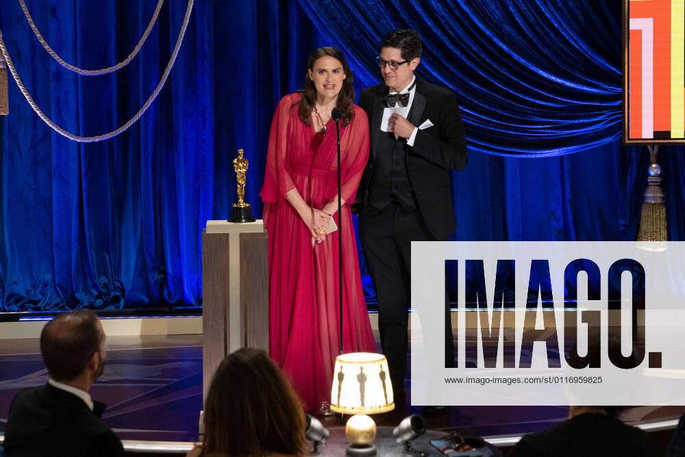 Alice Doyard and Anthony Giacchino accept the Oscars for Documentary Short Subject during the live ABC Telecast of The 93rd Oscars at Union Station in Los Angeles, CA on Sunday, April 25, 2021. Los Angeles CA USA