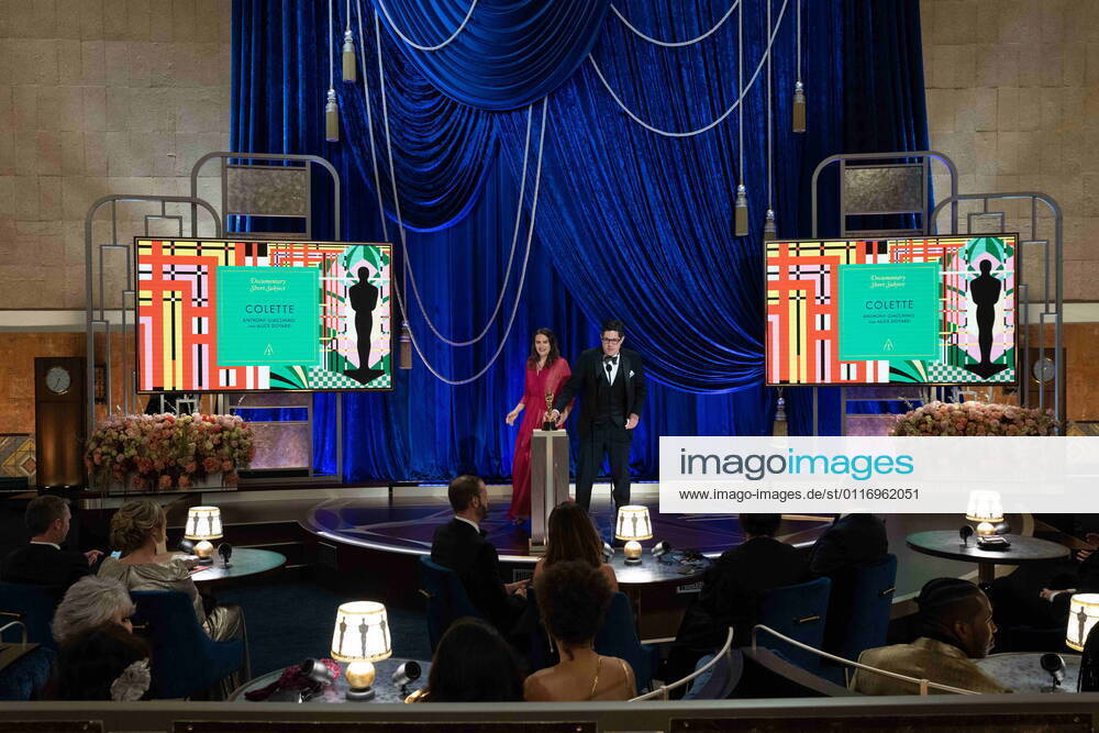 Alice Doyard and Anthony Giacchino accept the Oscar for Documentary Short Subject during the live ABC Telecast of The 93rd Oscars at Union Station. Los Angeles USA - ZUMA 20210425_mda_z03_918