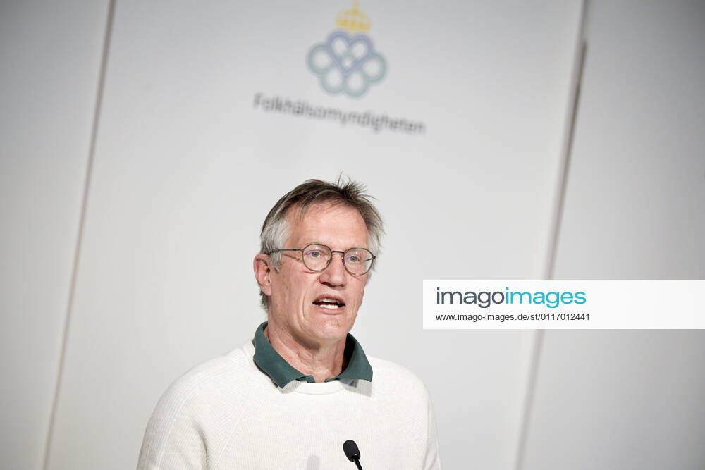 State epidemiologist Anders Tegnell of the Public Health Agency of Sweden takes part in a digital news conference updating on the coronavirus pandemic Covid 19 situation, in Stockholm, Sweden, on April 29, 2021 STOCKHOLM SWEDEN