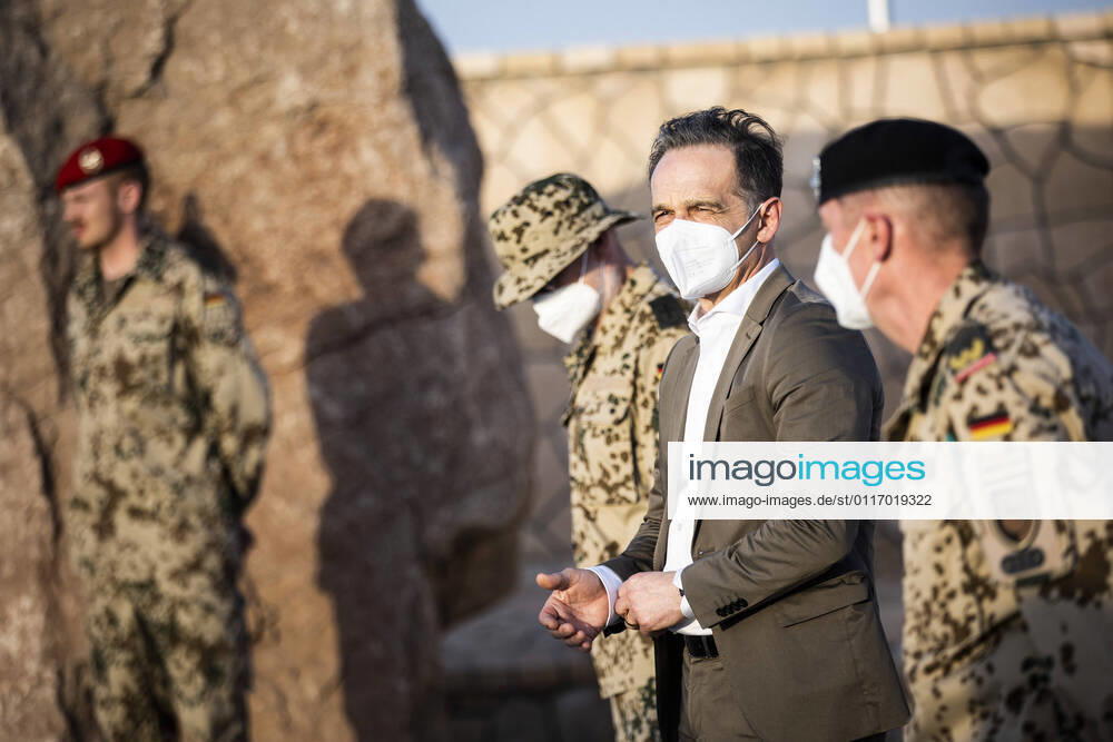 Heiko Maas, German Foreign Minister, photographed at a memorial ceremony in the grove of honour in Mazar e Sharif, 29 04 2021 Maas travels to Afghanistan for political talks and a visit to stationed soldiers of the German Armed Forces Mazar e Sharif Afghanistan