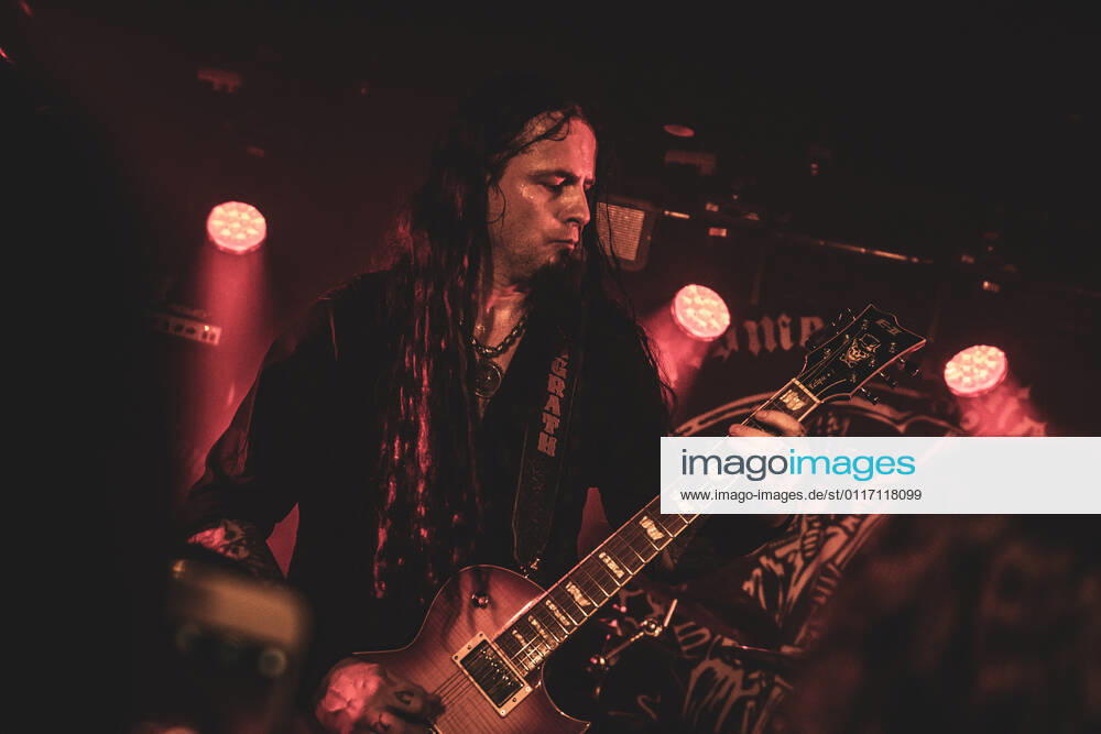 Chrome Division Copenhagen, Denmark. 17th, February 2019. The Norwegian heavy metal band Chrome Division performs a live concert at BETA in Copenhagen. Here guitariat Shagrath is seen live on stage. Copenhagen Denmark