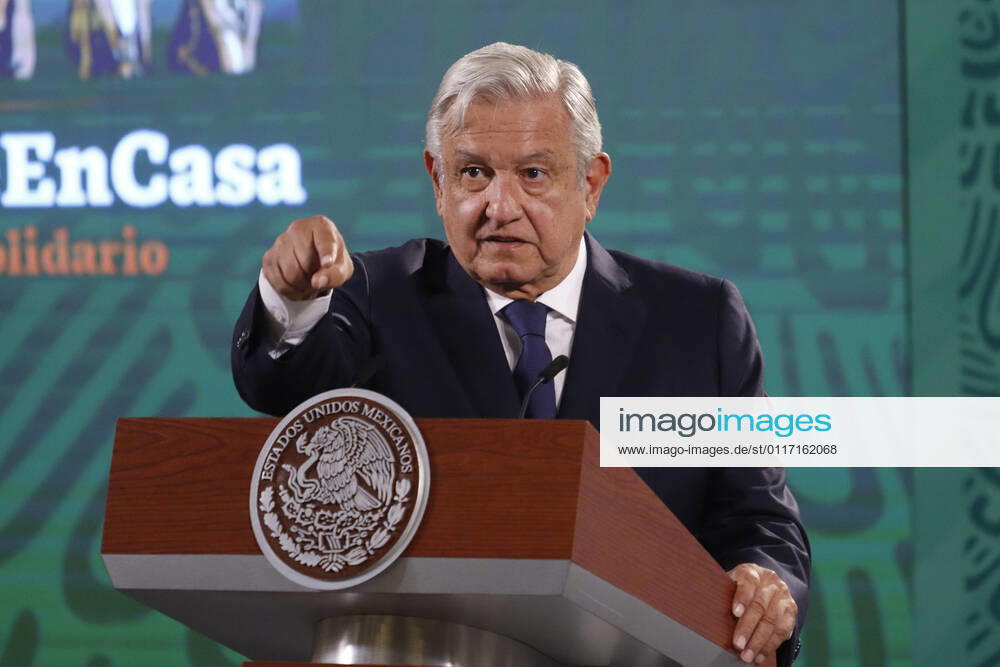 Mexiko, Andres Manuel Lopez Obrador Pressekonferenz in Mexiko-Stadt President Lopez Obrador Meet With Media Mexican President Andres Manuel Lopez Obrador meet with the media during his daily morning news conference at National Palace. on May 7, 2021 in Mexico City, Mexico. Mexico City Mexico group-mexicanp210507_npz1v