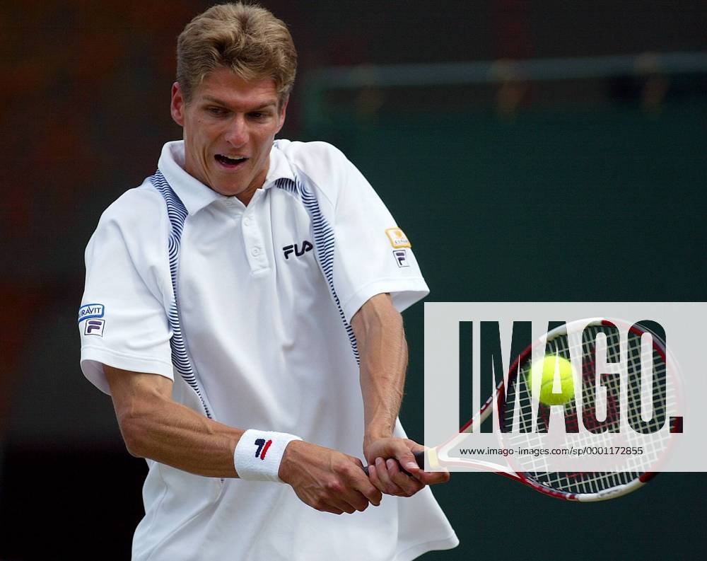 Alexander Popp (Deutschland) - Rückhand Tennis Herren All England Championships 2004, Grand Slam, ATP-Tour, Vdig Einzelbild Wimbledon London
