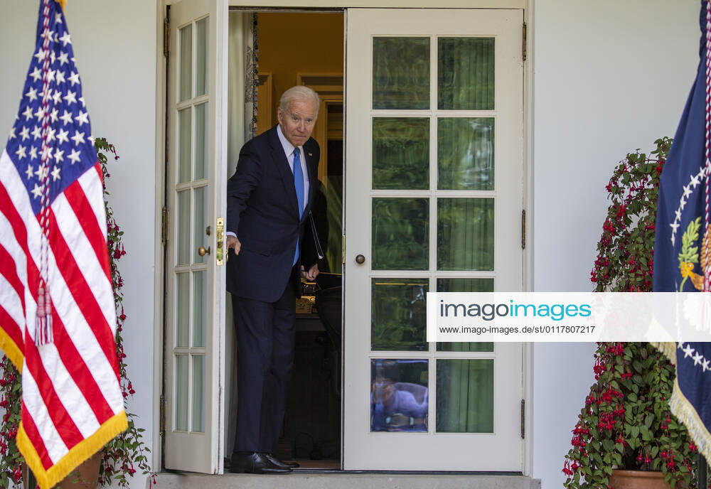 United States President Joe Biden walks away after he gave remarks on the new Covid-19 Centers for Disease Control mask guidelines in the Rose Garden, at the White House in Washington, DC on Thursday, May 13, 2021. Fully vaccinated people no longer need to wear a face mask or stay six feet away from others in most settings, whether outdoors or indoors, the Centers for Disease Control and Prevention said in updated public health guidance released Thursday Washington USA - ZUMAs152 20210513_zaa_s152_191
