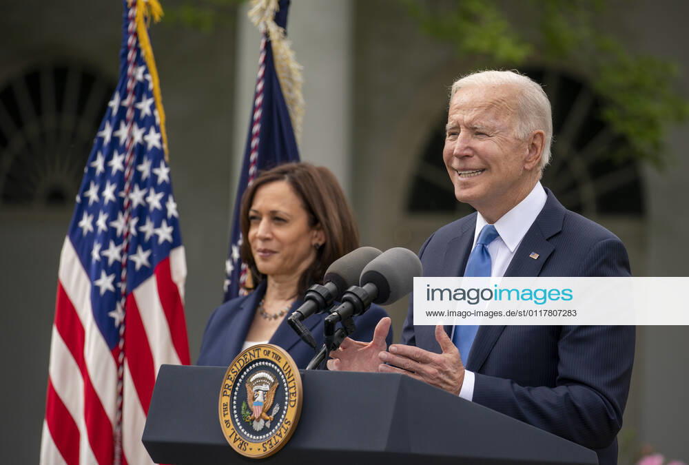 United States President Joe Biden gives remarks on the new Covid-19 Centers for Disease Control mask guidelines in the Rose Garden, at the White House in Washington, DC on Thursday, May 13, 2021. Fully vaccinated people no longer need to wear a face mask or stay six feet away from others in most settings, whether outdoors or indoors, the Centers for Disease Control and Prevention said in updated public health guidance released Thursday Washington USA - ZUMAs152 20210513_zaa_s152_193