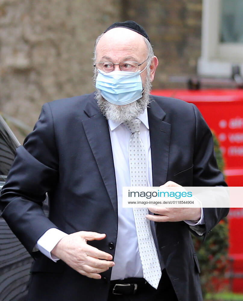 Chief rabbi of the UK and Commonwealth EPHRAIM MIRVIS arrives at 10 Downing Street to meet with UK Prime Minister Boris Johnson. London United Kingdom - ZUMAs262 20210520_zip_s262_068