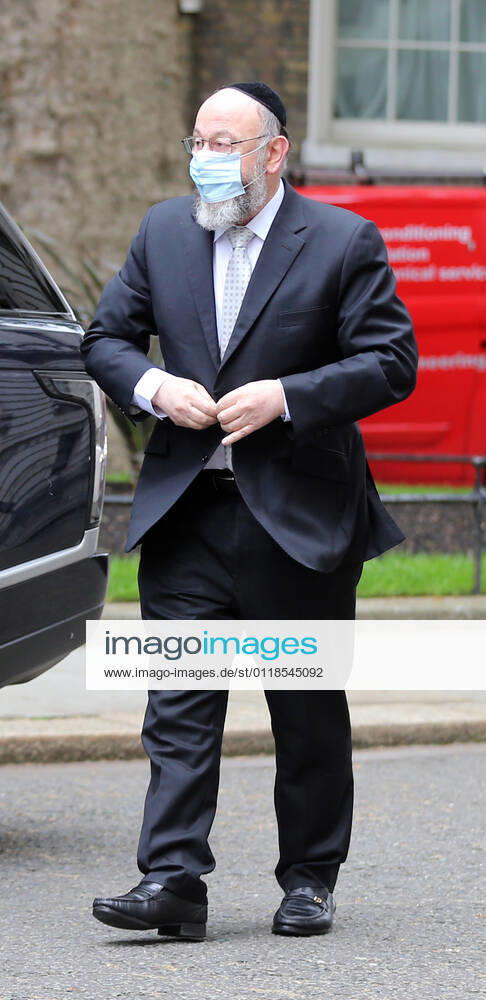 Chief rabbiÃ‚ of theÃ‚ UKÃ‚ and CommonwealthÃ‚ EPHRAIM MIRVIS arrives at 10 Downing Street to meet with UK Prime Minister Boris Johnson. London United Kingdom - ZUMAs262 20210520_zip_s262_071