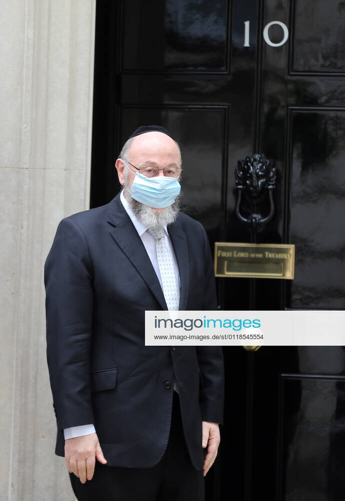 Chief rabbiÃ‚ of theÃ‚ UKÃ‚ and CommonwealthÃ‚ EPHRAIM MIRVIS arrives at 10 Downing Street to meet with UK Prime Minister Boris Johnson. London United Kingdom - ZUMAs262 20210520_zip_s262_085