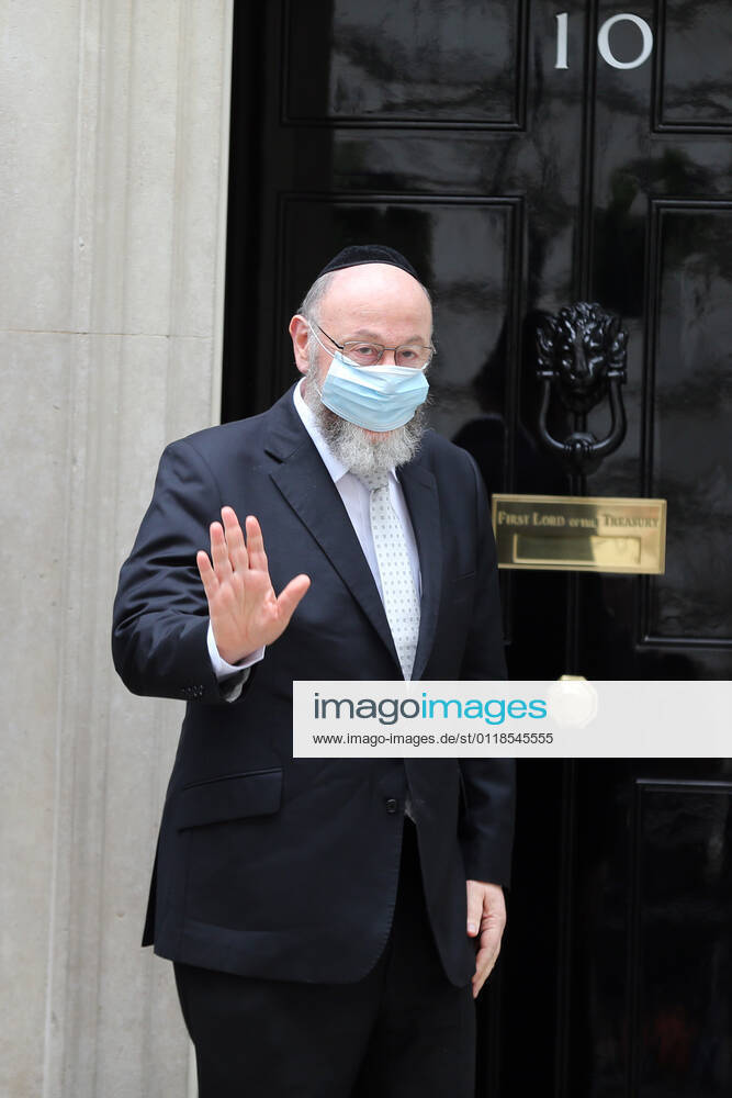 Chief rabbiÃ‚ of theÃ‚ UKÃ‚ and CommonwealthÃ‚ EPHRAIM MIRVIS arrives at 10 Downing Street to meet with UK Prime Minister Boris Johnson. London United Kingdom - ZUMAs262 20210520_zip_s262_086