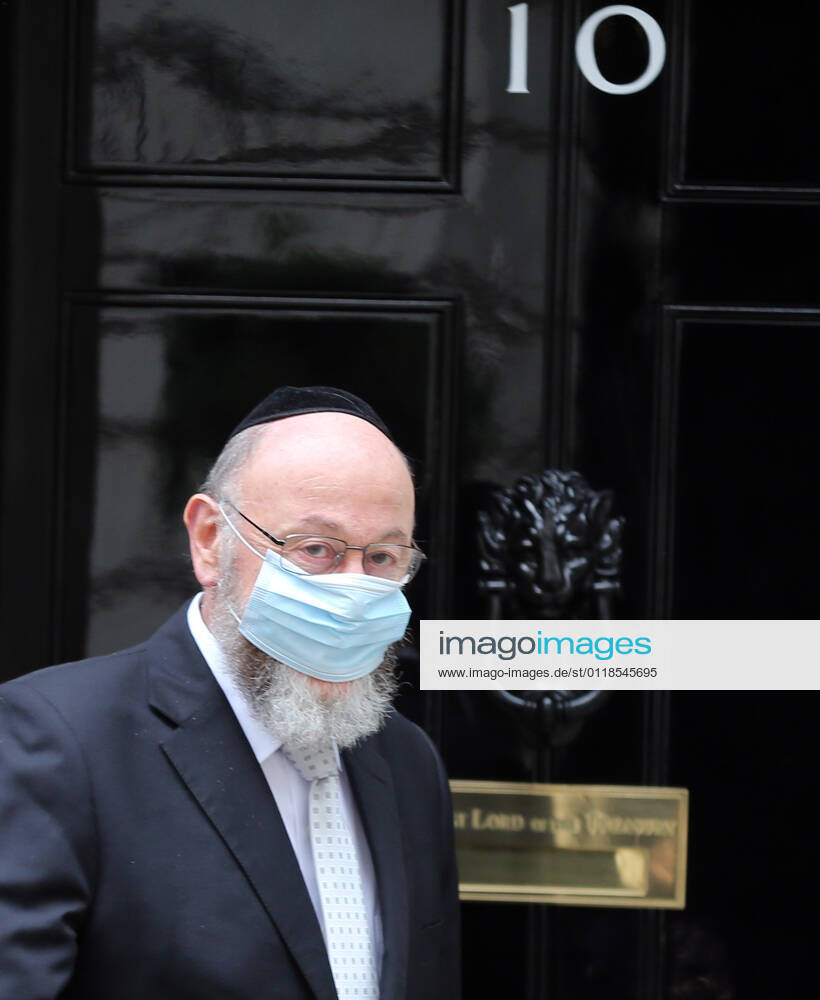 Chief rabbi of the UK and Commonwealth EPHRAIM MIRVIS arrives at 10 Downing Street to meet with UK Prime Minister Boris Johnson. London United Kingdom - ZUMAs262 20210520_zip_s262_089