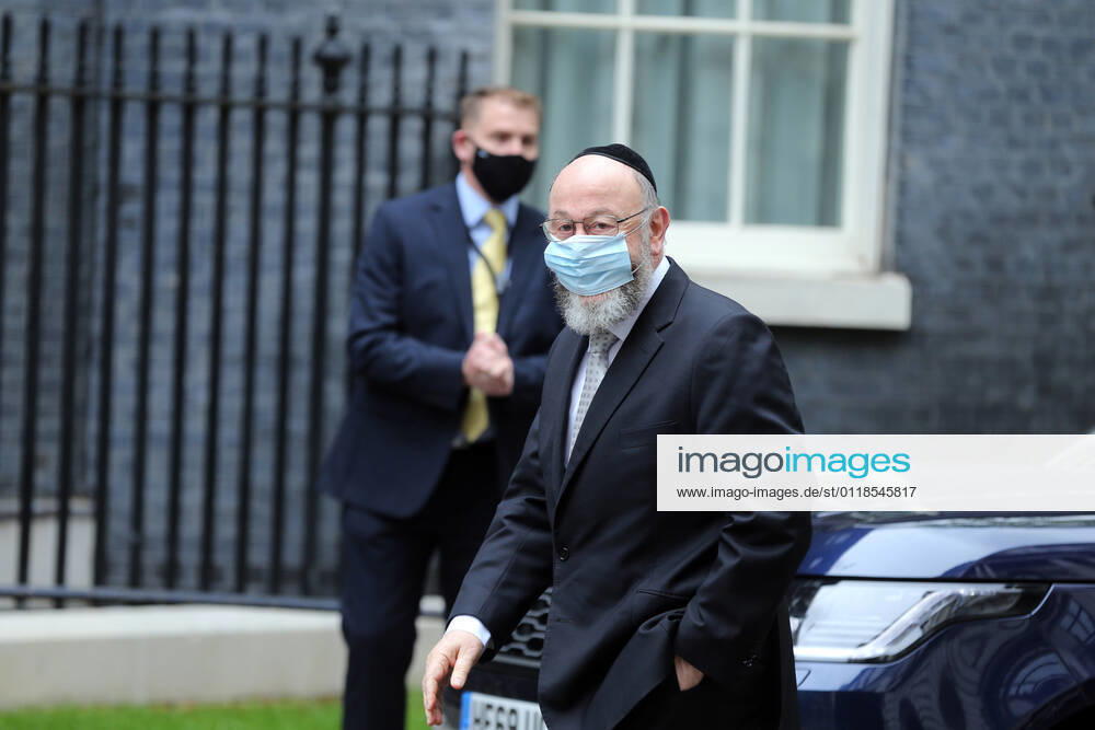 Chief rabbi of the UK and Commonwealth EPHRAIM MIRVIS arrives at 10 Downing Street to meet with UK Prime Minister Boris Johnson. London United Kingdom - ZUMAs262 20210520_zip_s262_080