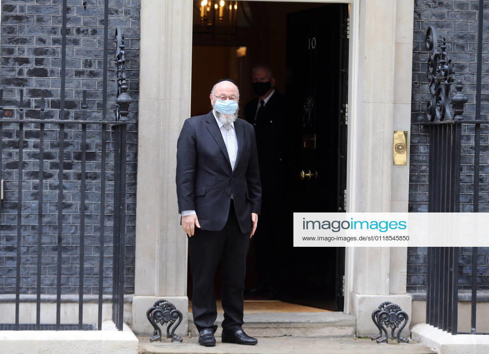 Chief rabbiÃ‚ of theÃ‚ UKÃ‚ and CommonwealthÃ‚ EPHRAIM MIRVIS arrives at 10 Downing Street to meet with UK Prime Minister Boris Johnson. London United Kingdom - ZUMAs262 20210520_zip_s262_083
