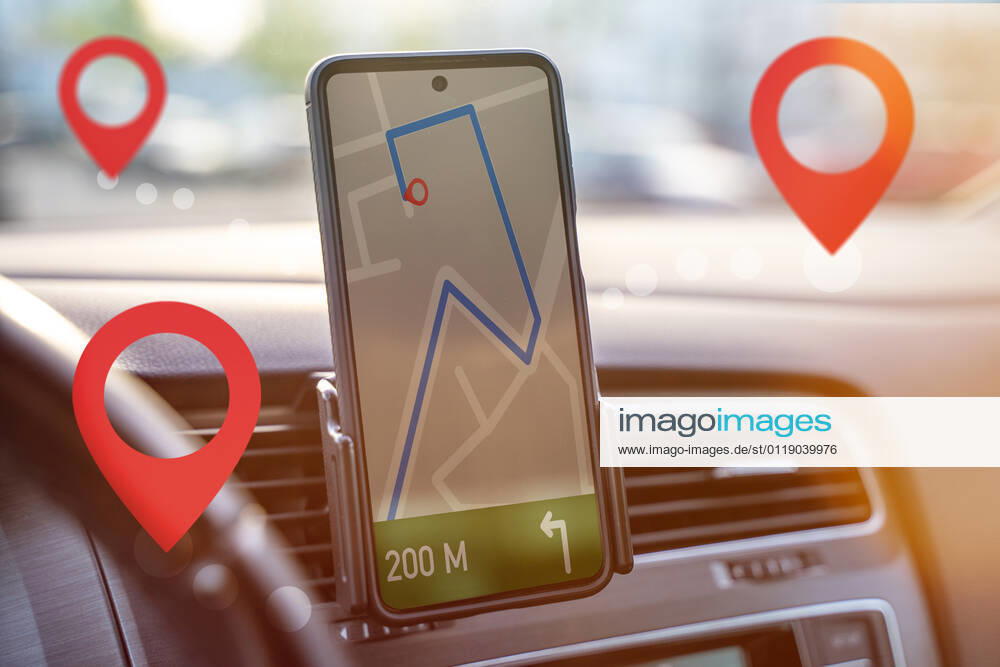 navigation map on a smartphone - navigate while driving with a gps app on your phone.