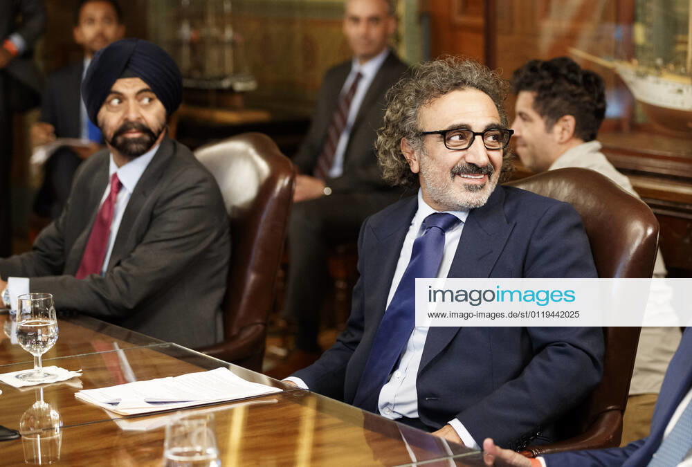 Hamdi Ulukaya, CEO of Chobani & Founder of the non-profit Tent Partnership, during a meeting with United States Vice President Kamala Harris as she meets with CEOs from companies that are engaged with the Northern Triangle in the Vice President s Ceremonial Office in Washington, D.C., U.S., on Thursday, May 27, 2021. Harris will travel to Guatemala and Mexico early next month, after pledging more than $300 million in additional humanitarian aid for Northern Triangle countries that include Guatemala, Honduras and El Salvador Washington USA - ZUMAs152 20210527_zaa_s152_098