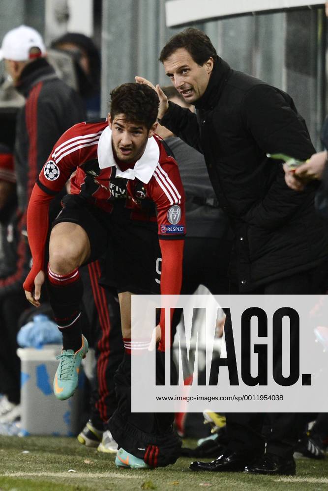 RSC Anderlecht vs AC Milan - Massimiliano Allegri-Alexandre Pato